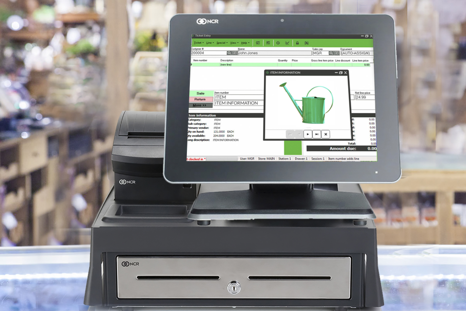 screenshot of Rapid Garden POS